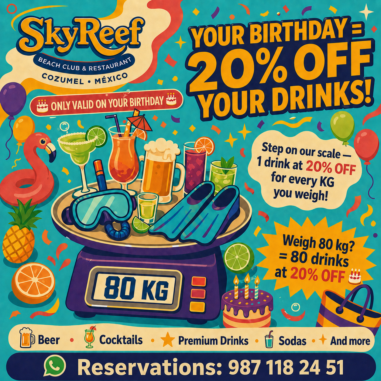 Promo cumpleañeros SkyReef